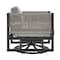 Armen Living Cuffay Outdoor Patio Swivel Glider Lounge Chair in Black Aluminum with Gray Cushions 840254332454 - alternate 6